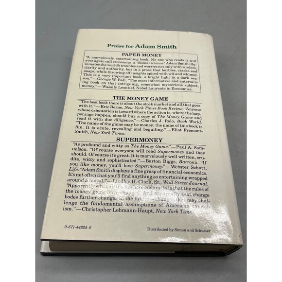 Paper Money book hardcover 1981 english Summit Books 335pgs Adam Smith READ - Picture 8 of 9